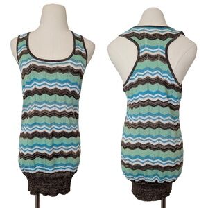 Free With Purchase Y2K Chevron Tank Top Halter Long